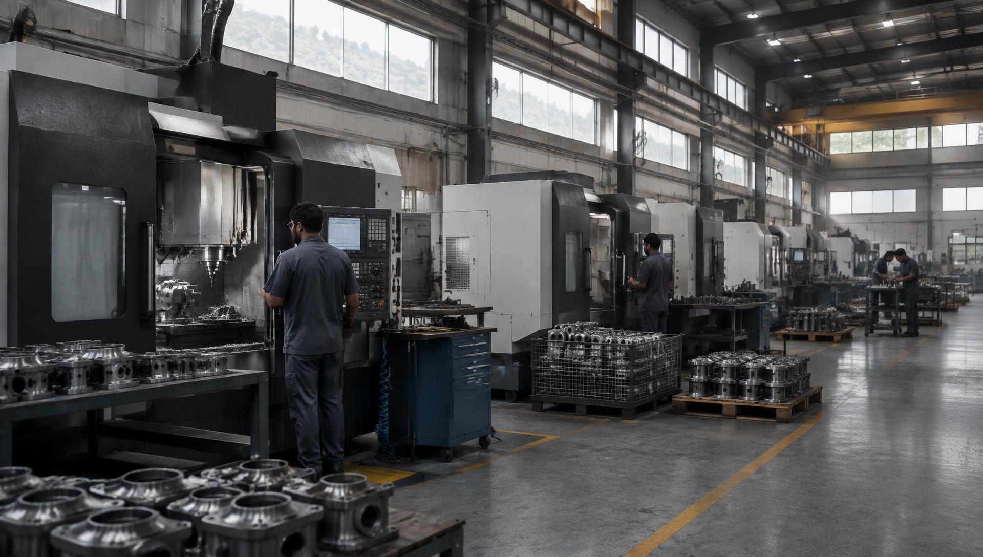 Factory floor generating industrial scrap (illustrative image)